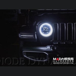 Jeep Wrangler JL HD LED Halos - Switchback Cool White & Amber - Pair